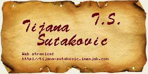 Tijana Šutaković vizit kartica